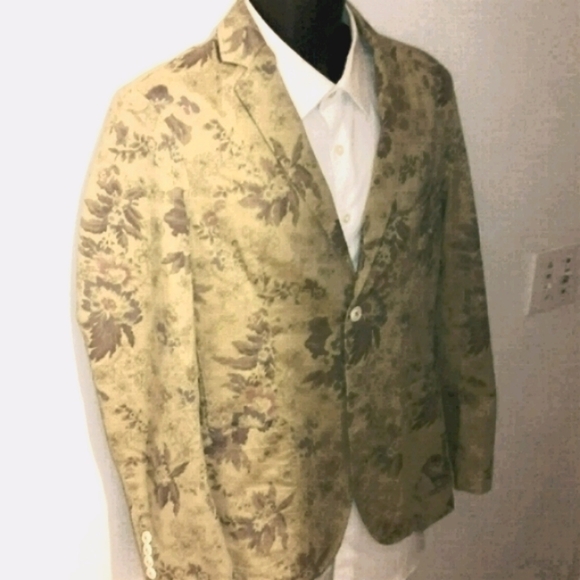 ESTIVANELI Botanical Print Euro Style Blazer, 40L - Picture 1 of 7
